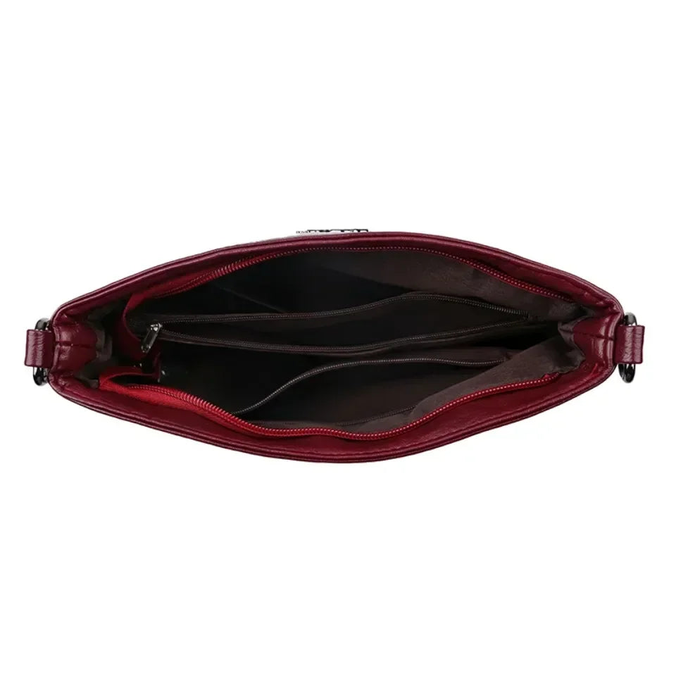 Bolsa cruzado de cuero de diseñador luxe