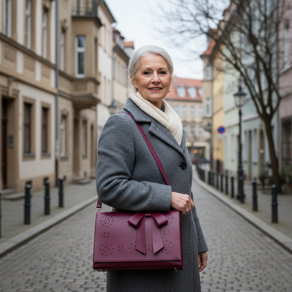 Bolsa de hombro cuero refinado