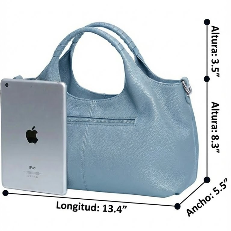 Bolsa de hombro de cuero elegante Ares