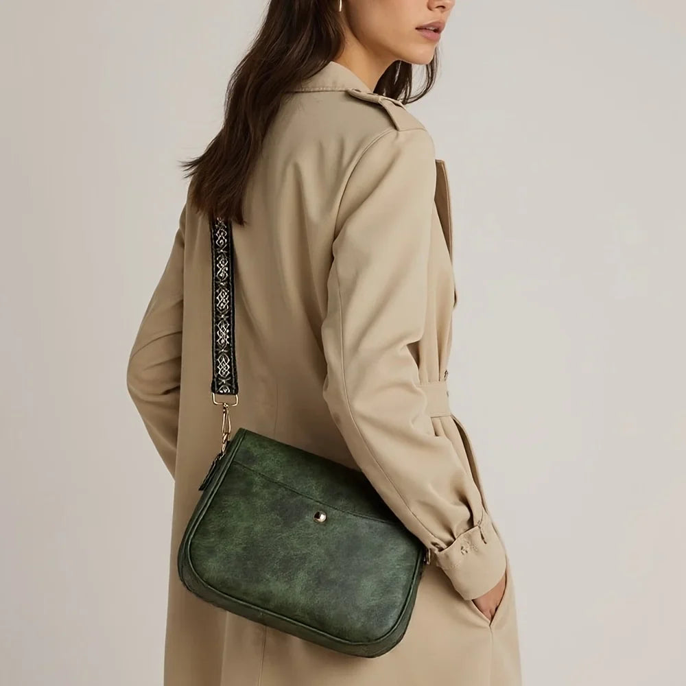 Bolsa de hombro de cuero vintage Premium