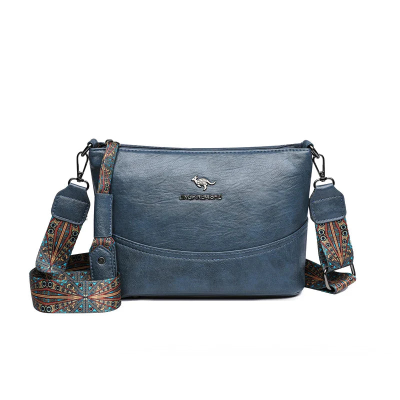 Bolsa de hombro de cuero moderno exclusiva