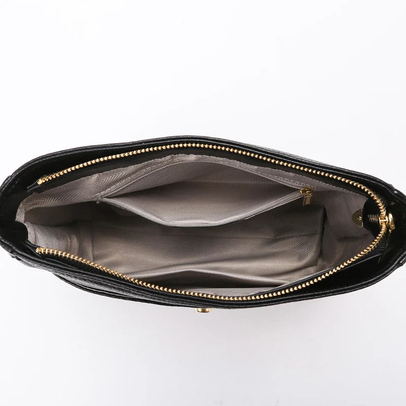 Bolsa de hombro de piel de vaca diseño de lujo