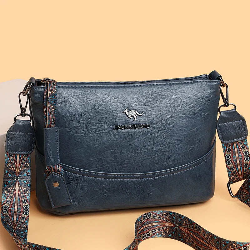 Bolsa de hombro de cuero moderno exclusiva