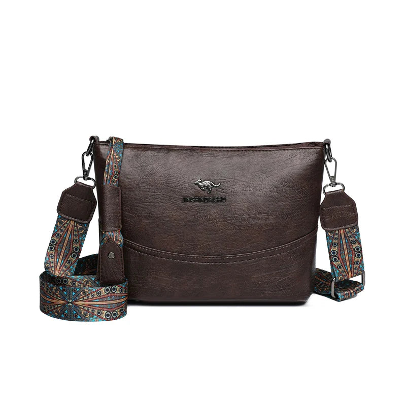 Bolsa de hombro de cuero moderno exclusiva