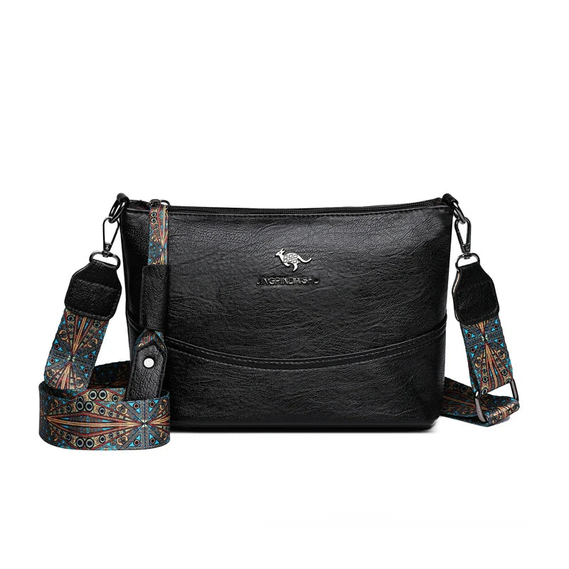 Bolsa de hombro de cuero moderno exclusiva