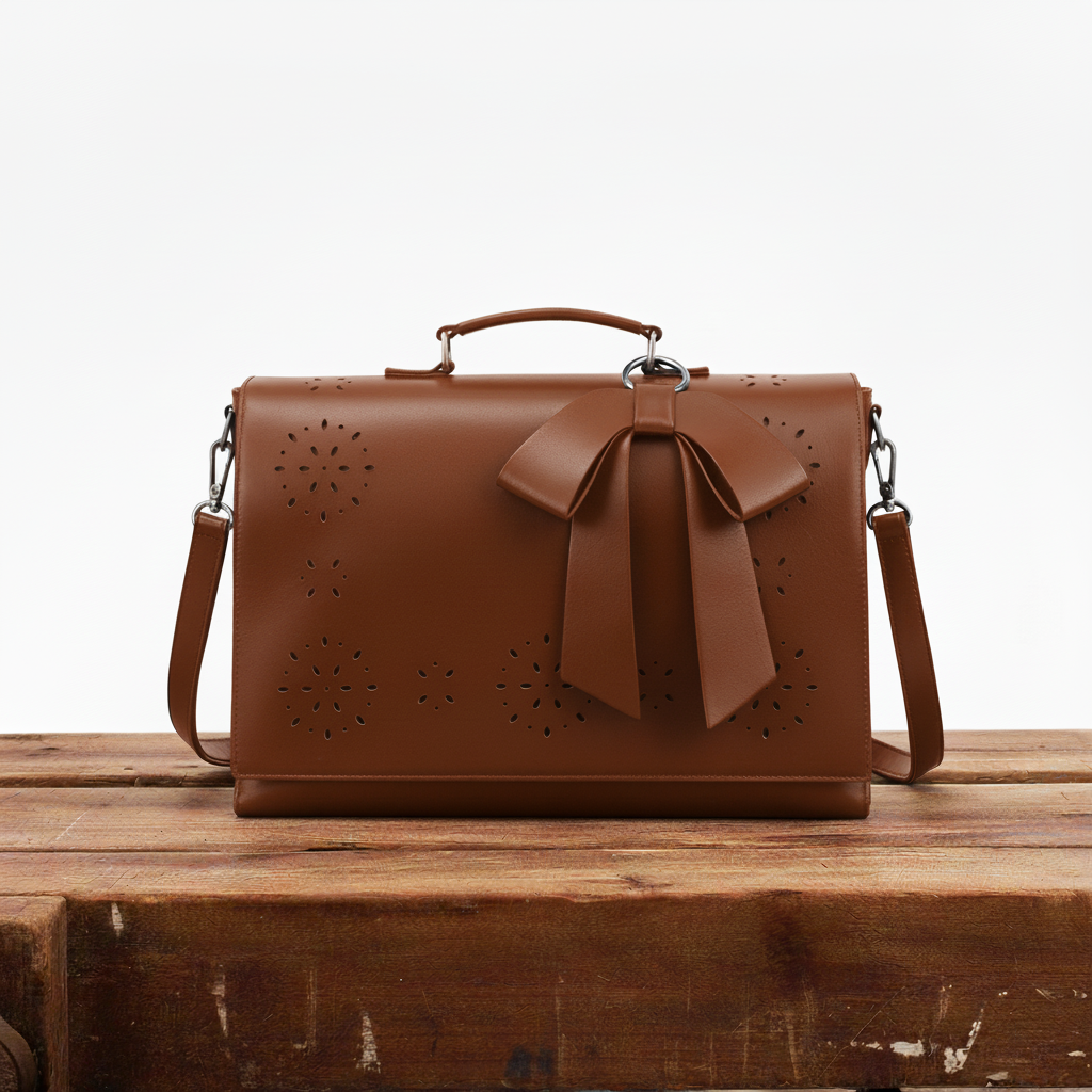 Bolsa de hombro cuero refinado